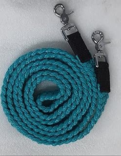 SHOWMEN CRAFT 8' Braided Cotton Rein for Horse Headstall with Snaps Soft and Durable Reins